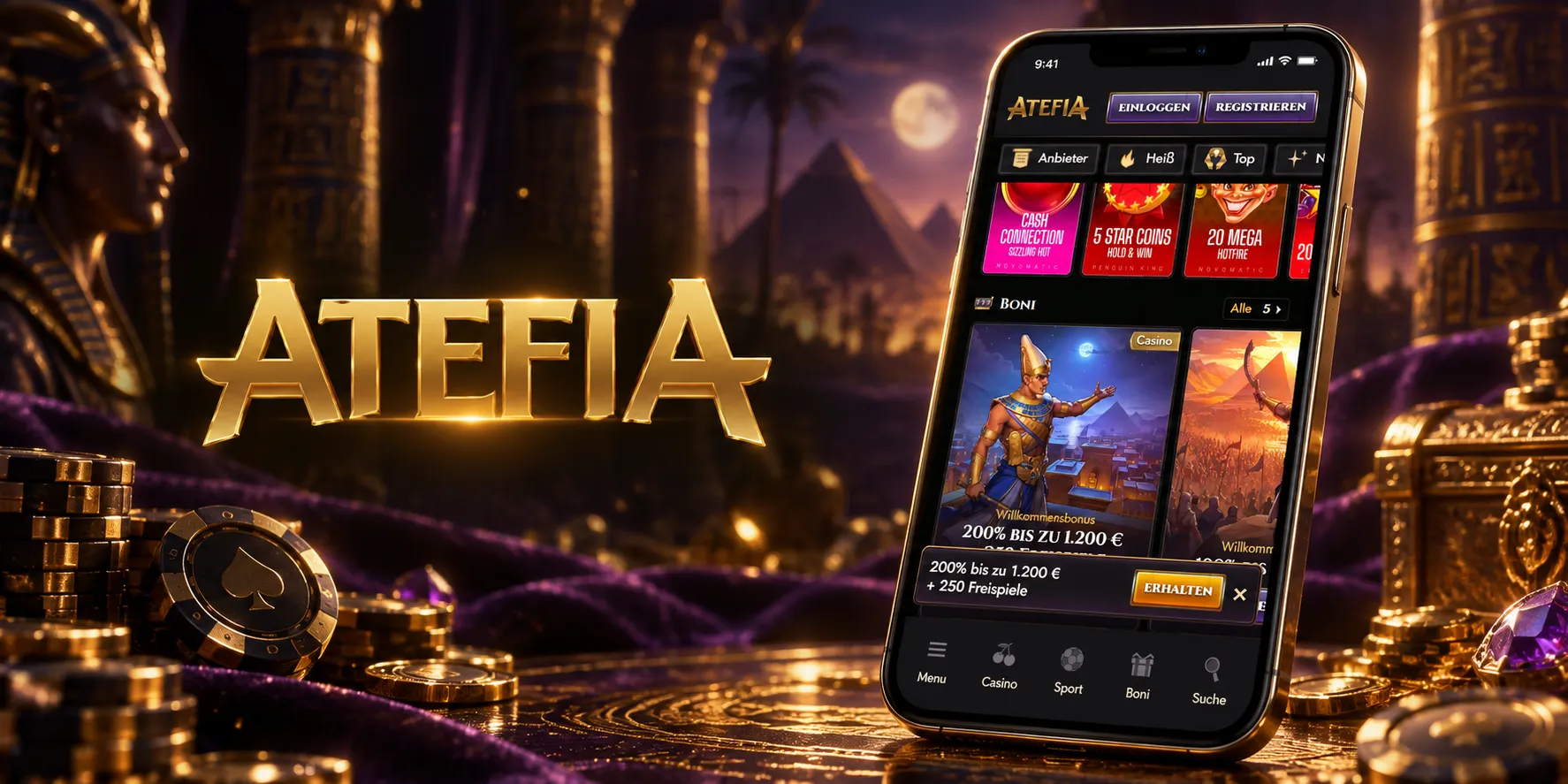 Atefia Casino App-Screenshot